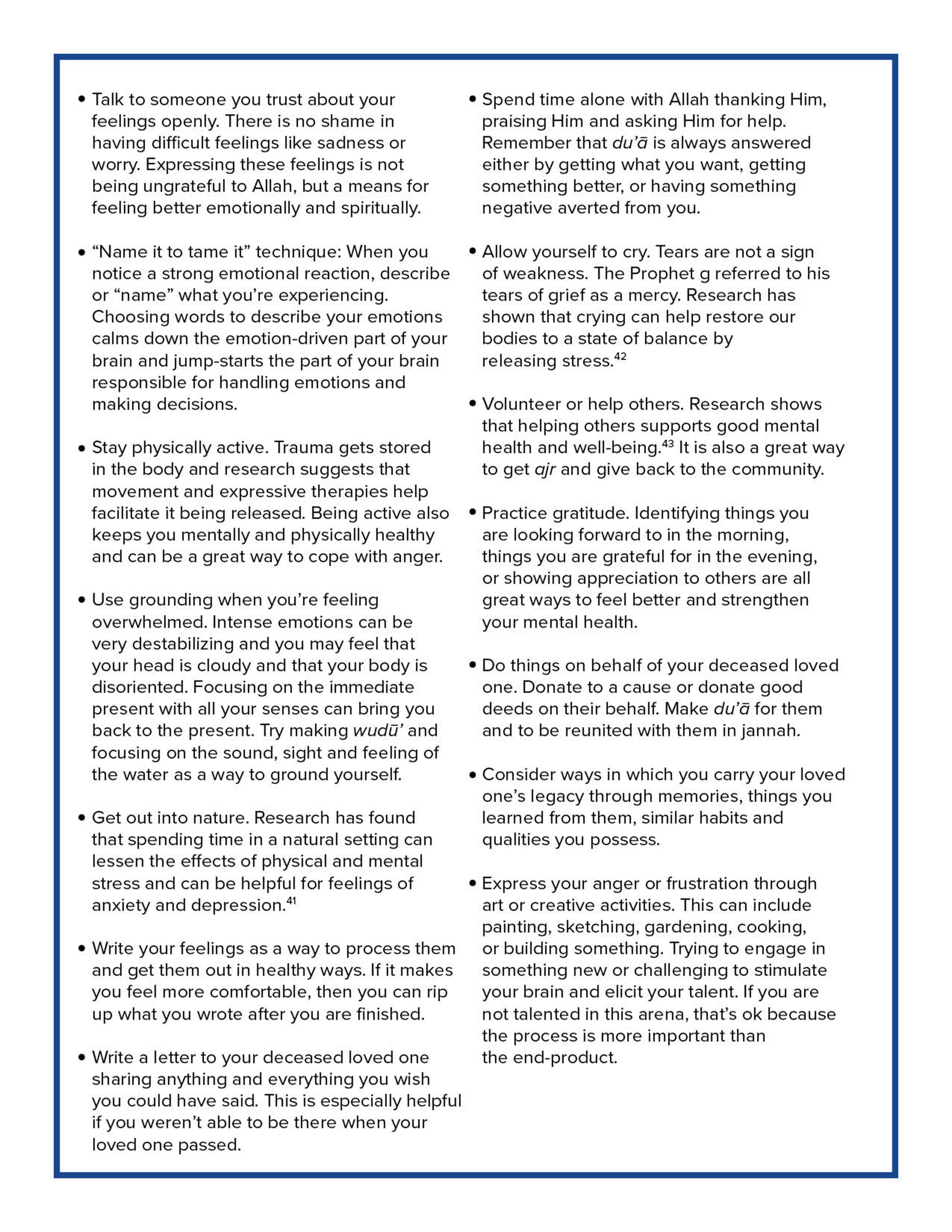 Steps on how to cope with grief and loss as an individual