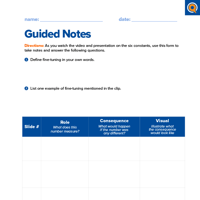 3.2 Worksheet: Guided notes