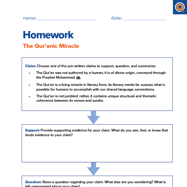 2.7 Homework: The Qur’anic miracle