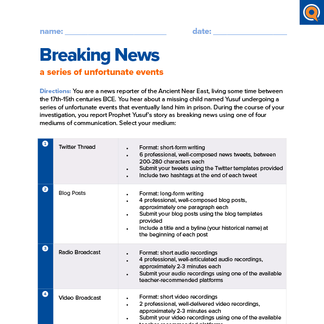 1.2 Worksheet: Breaking news