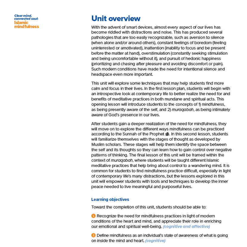 Unit overview and learning objectives