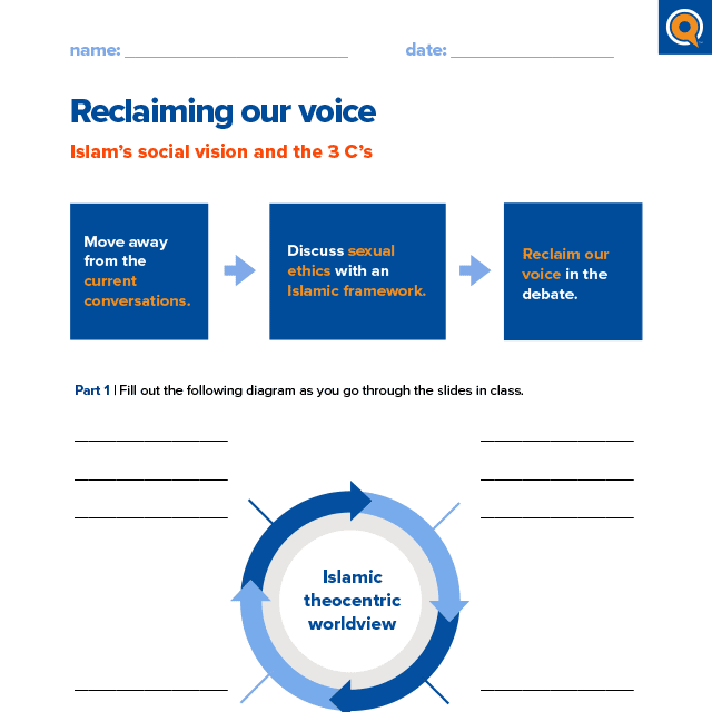 2.5 Worksheet - Reclaiming our voice: Islam’s social vision and the 3 C’s