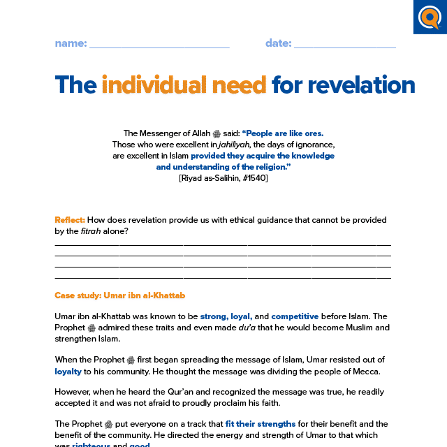 2.1 The individual need for revelation
